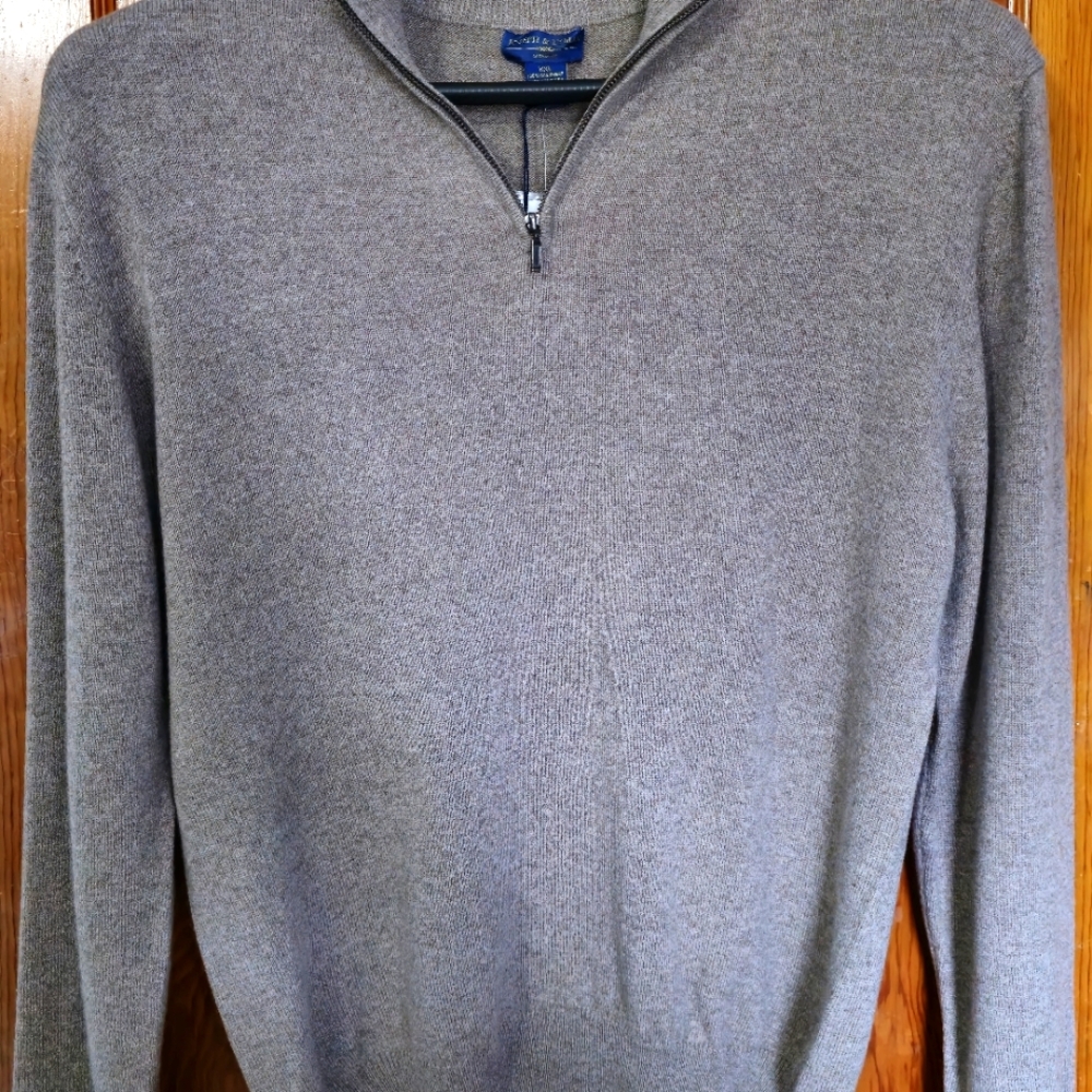 Joseph And Lyman 100% Cashmere Men's Half-Zip Sweater